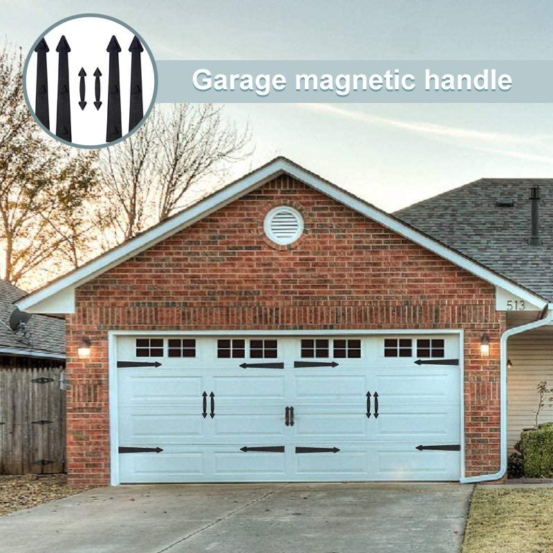 Decorative Magnetic Handle And Hinge For Garage Door