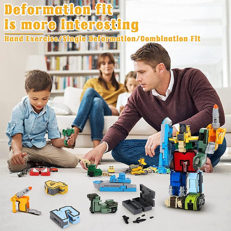 Toy Deformation Number Transform Robot gyerekeknek