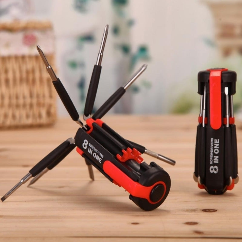8 in 1 Screwdrivers with Worklight and Flashlight