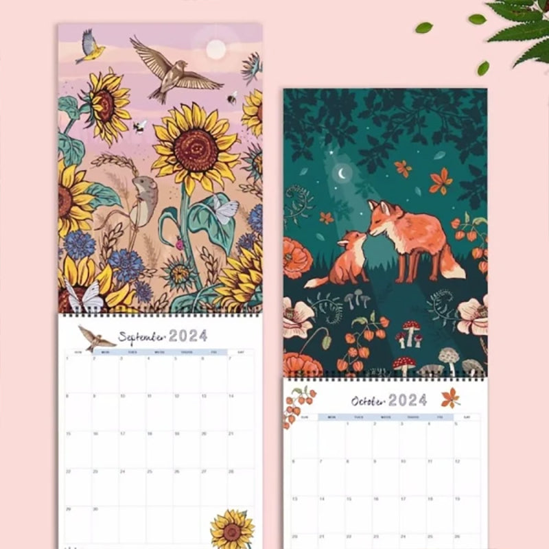 🗓️2024 Nature and Wildlife Art Wall Calendar🗓️