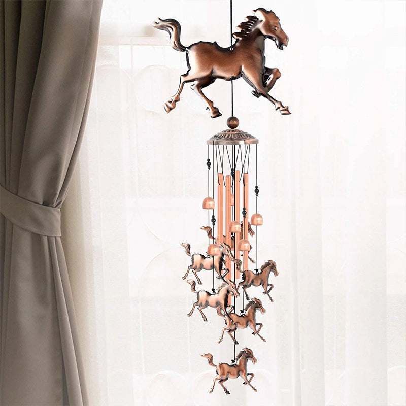 Retro Bronze Horse Wind Chime