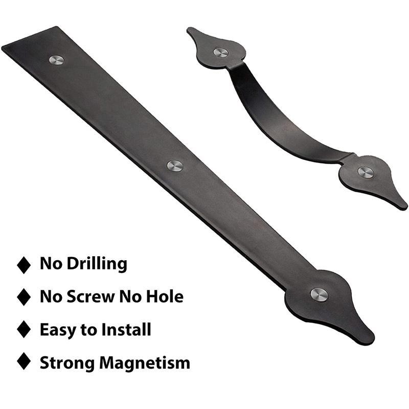 Decorative Magnetic Handle And Hinge For Garage Door