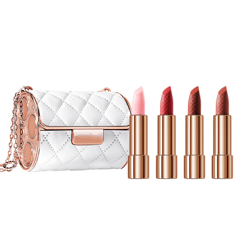 Velvet Matte Lipstick Set with Cham Chain Pouch